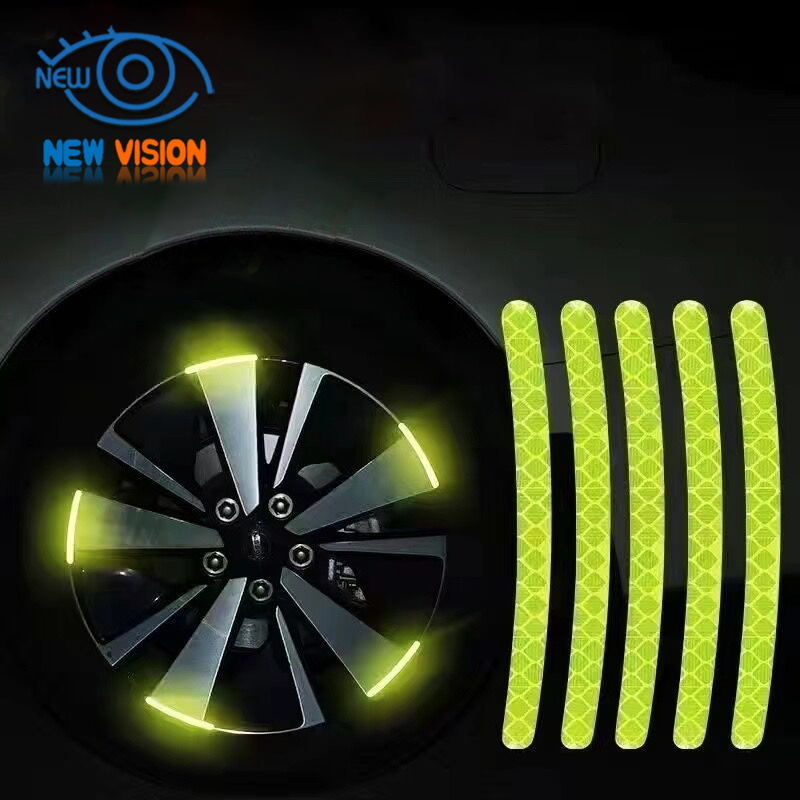 Universal Waterproof PVC Car Wheel Rim Sticker Tire Decoration Reflective stickers reflective decal