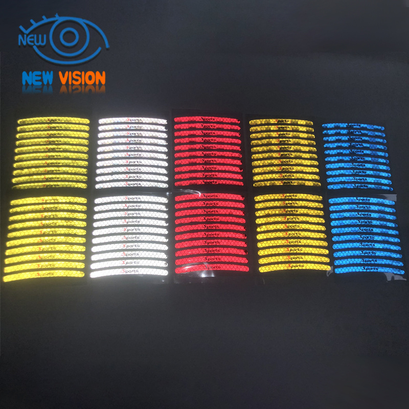 Universal Waterproof PVC Car Wheel Rim Sticker Tire Decoration Reflective stickers reflective decal