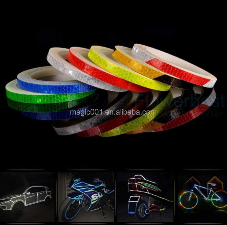 Reflective Sticker Wheel Rim Ring Stickers Warning Reflective Decals Fluorescent Tape for Bicycle