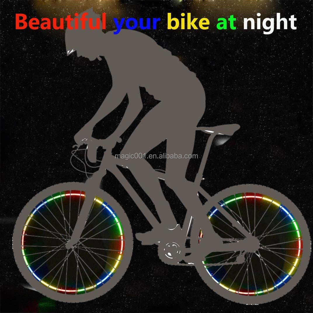 bike car wheel reflective tapes high reflection stickers rim glow in the dark reflective stickers