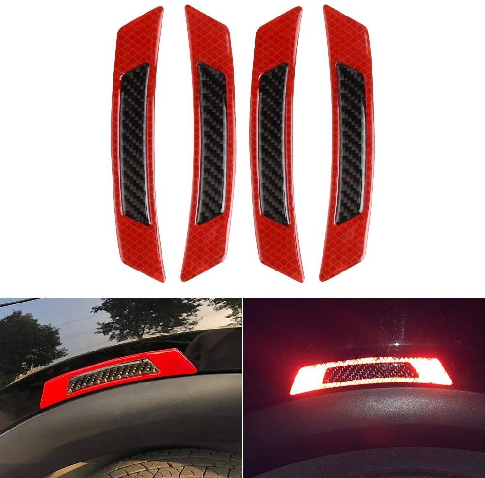 Warning Mark Wheel Eyebrow Reflective Tape Driving Safety Car Stickers