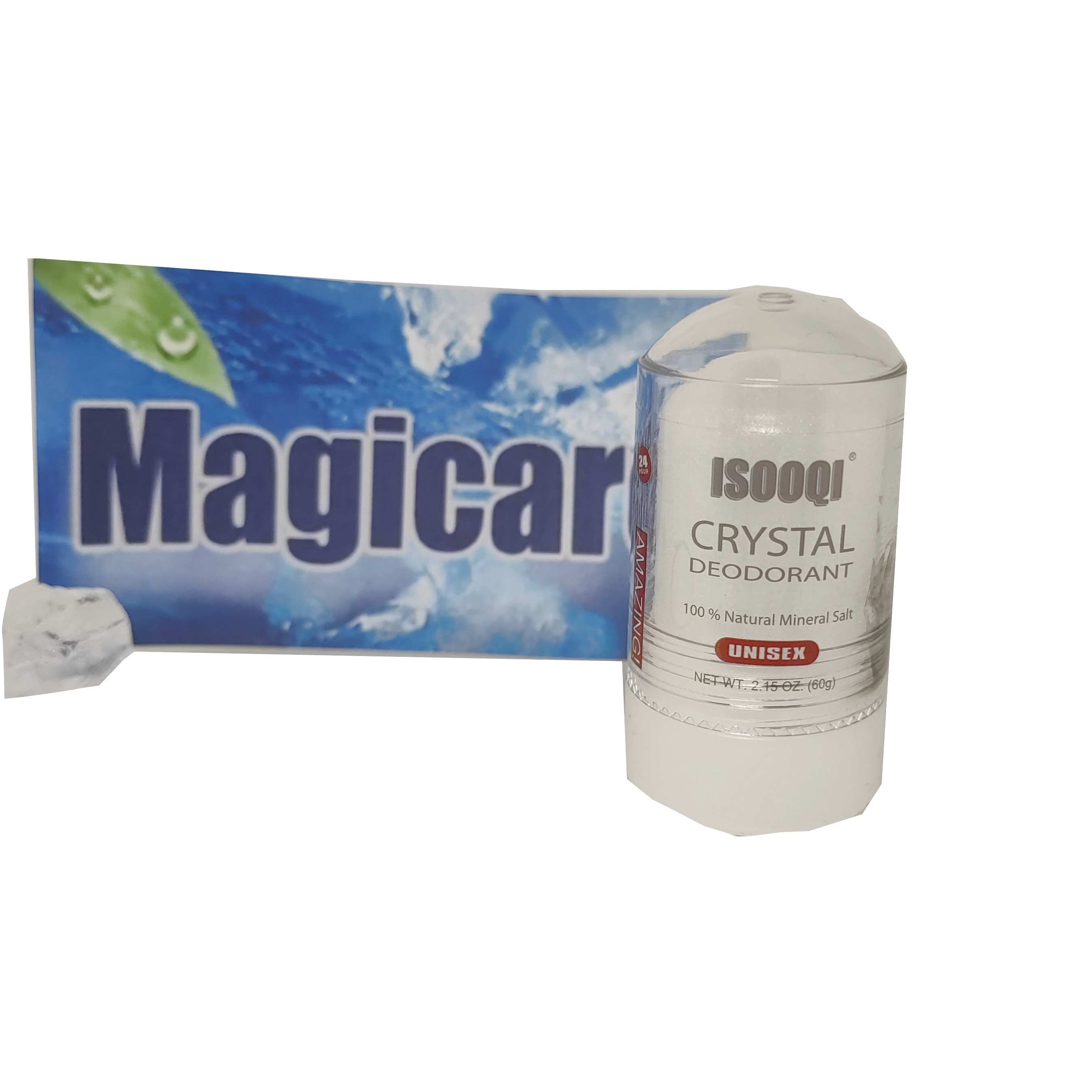 Magicare Alum Stick Potassium Antiperspirant Stone Crystal Deodorant Natural Mineral Salt Underarm 60G &120G  Varilla de alumbre