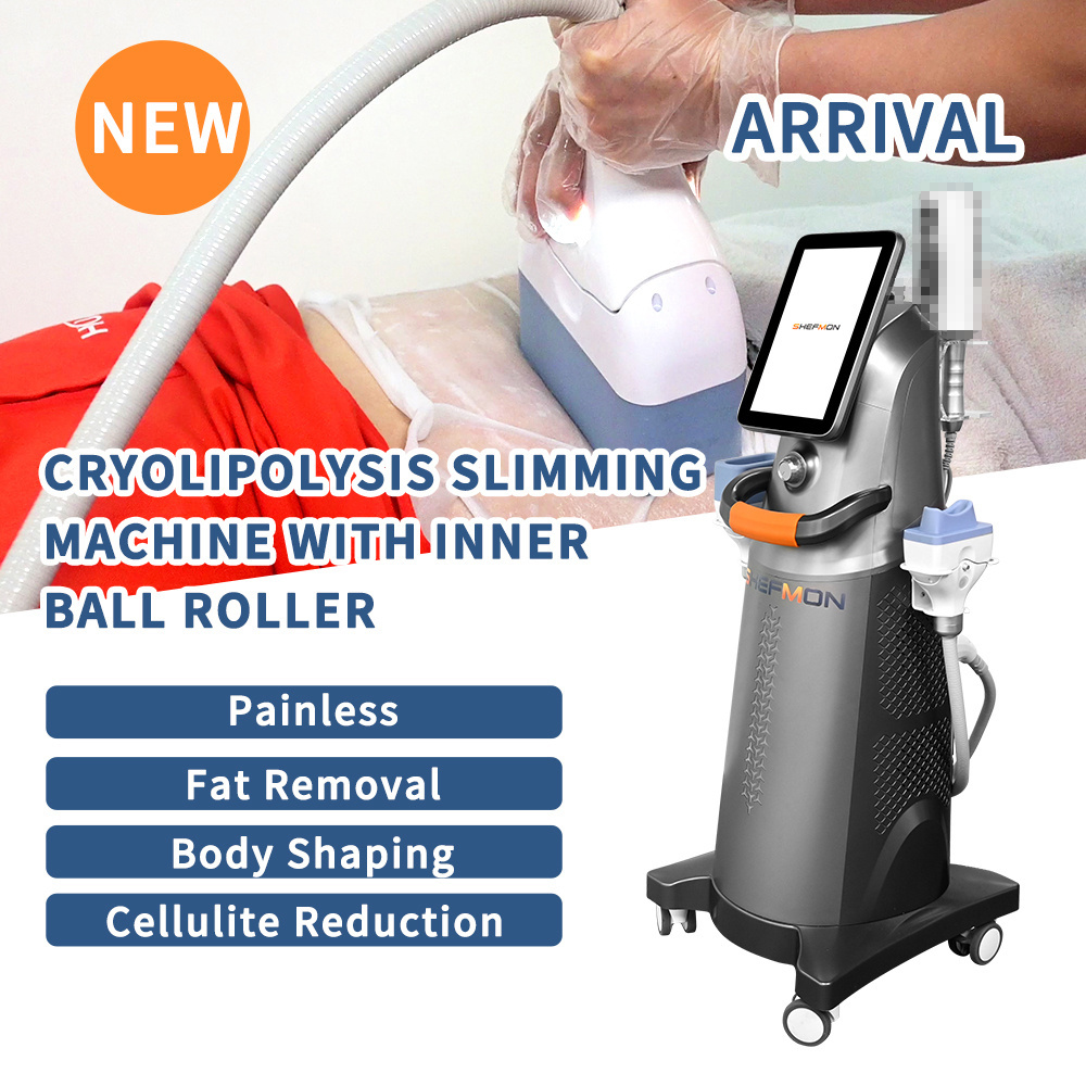 2 In 1 Inner Ball Massage 360 Rotation Fat Freezing Cool Body Sculpting Fat Freezing Machine Cryolipolysis Machine For Sale