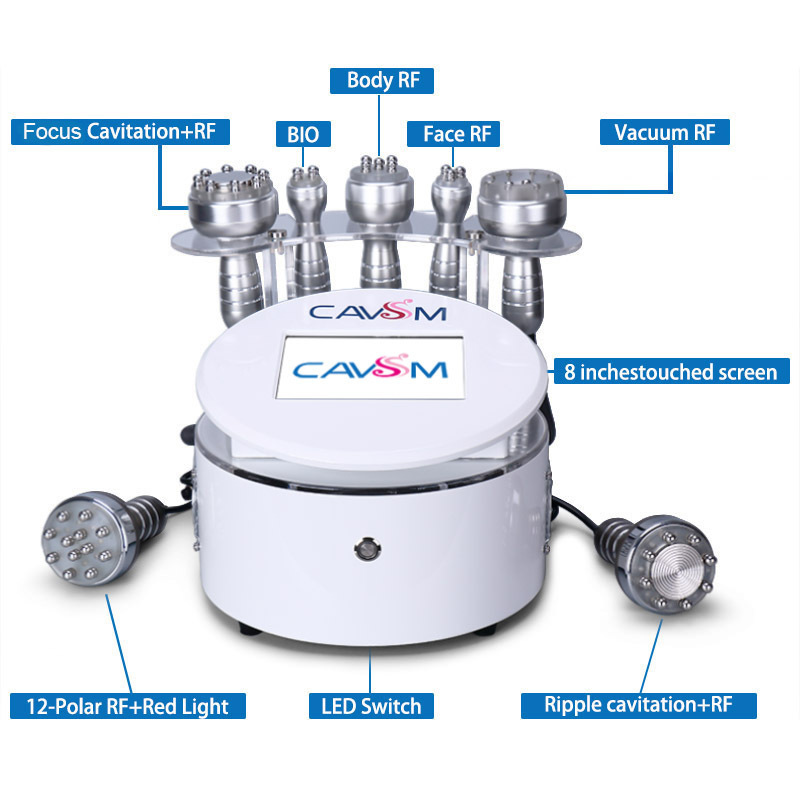 6 in 1 cavitation machine 80k vacuum system fat cavitation and rf skin tightening Slimming RF 40k vacuum weight loss equipment