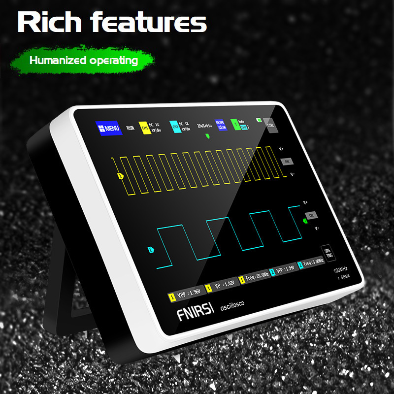 Dual Channel 100M Bandwidth 1GS Sampling Rate Mini Digital Oscilloscope FNIRSI 1013D Digital Tablet Oscilloscope