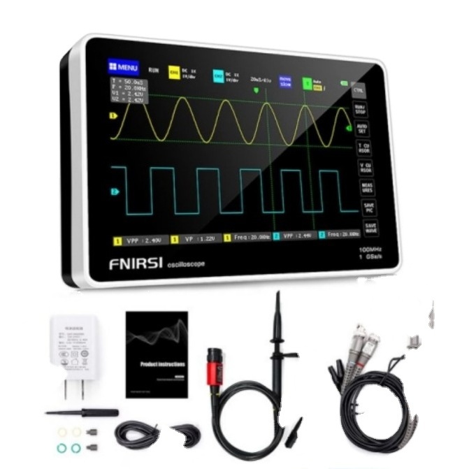 Dual Channel 100M Bandwidth 1GS Sampling Rate Mini Digital Oscilloscope FNIRSI 1013D Digital Tablet Oscilloscope