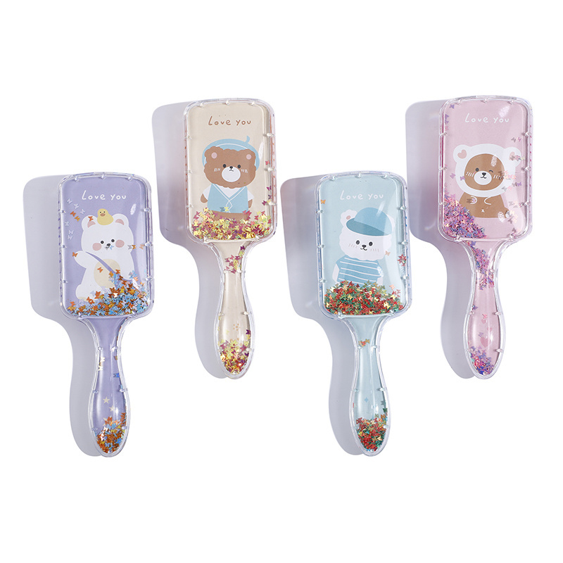 1821 Beauty Creations Sparkle Comb And Brushes Cartoon Curly Hair Brush Massage Hair Brush