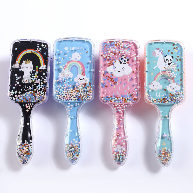 1821 Beauty Creations Sparkle Comb And Brushes Cartoon Curly Hair Brush Massage Hair Brush