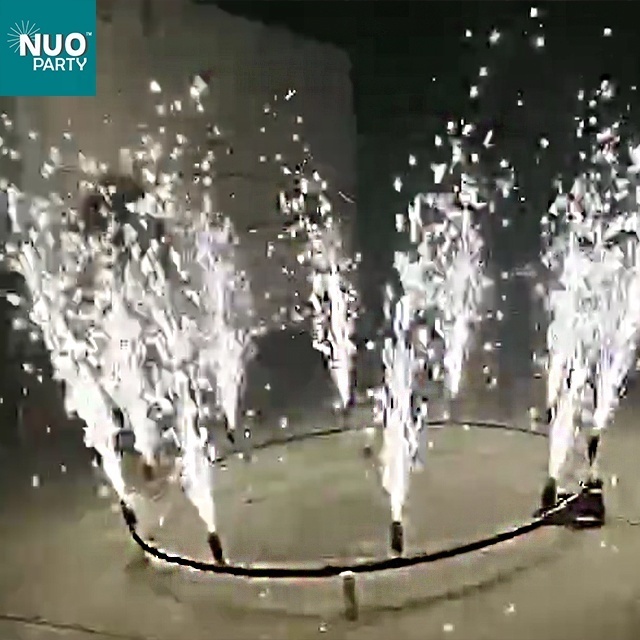 New products big circle 360 degree rotate cold pyro indoor cold fireworks firing systems for wedding