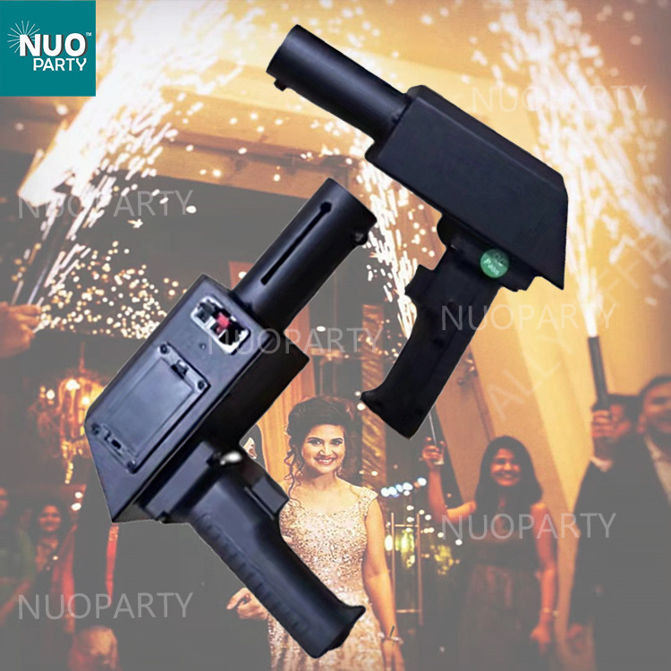 Hand held indoor fireworks sparkler cold pyro firing gun