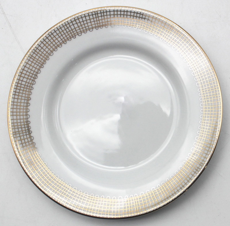 Gold rim decal Arabic hotels use ceramic dinner set unbreakable porcelain plate and cup quality dinnerware sets