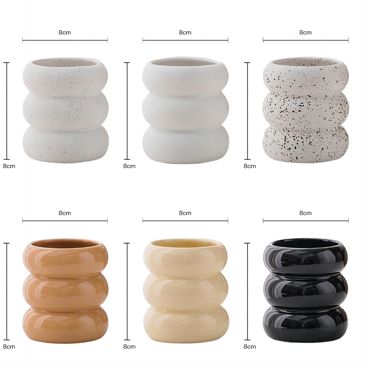 Wholesale Nordic Luxury Ceramic donut aromatherapy Art Candle Container Cup Jar For House Decorative