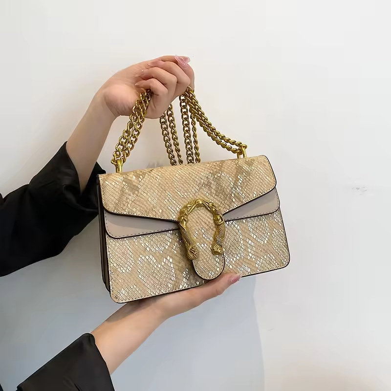 Fashion Luxury Handbags Ladies Famous Snake Skin Handbags Designer Young Women Designer Shoulder Hand Bags