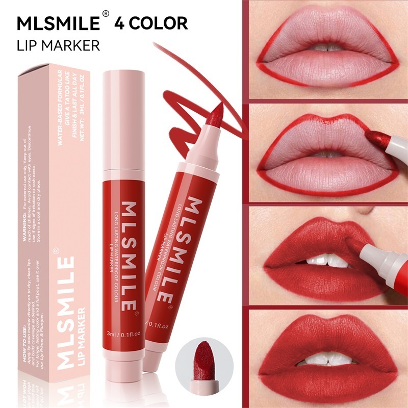 Custom Logo Makeup Waterproof Natural Long Last Velvet Nude Matte Plump Liquid Marker Pen Lip Liner Lipstick