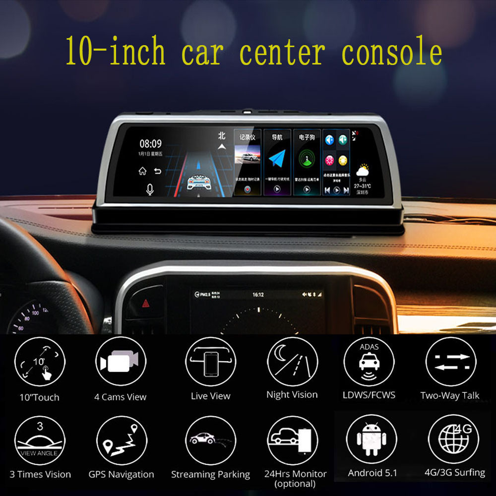 New Car DVR Dash Cam 4G  WiFi 4 Camera ADAS Android 10