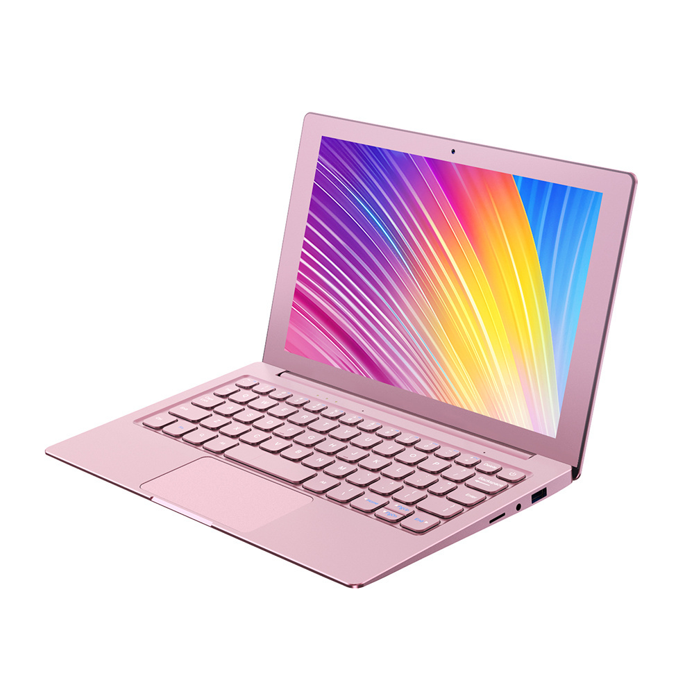 10.1inch Slim Metal Mini Laptop Intel N4120 6G+128G/256G/512G/1TB SSD Pink Portable Girls Netbook Computer for Business Office