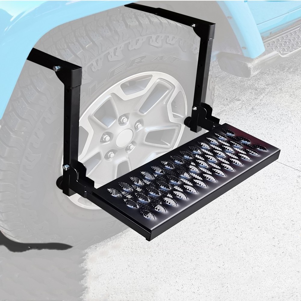 Universal Offroad Foldable Adjustable Steel Wheel Tire Step Tire Ladder for Truck SUV RV