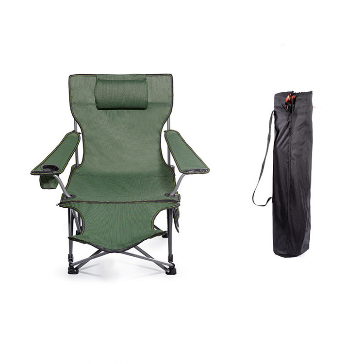 Lightweight Portable Leisure Fishing Camping Sleeping Folding Camping Chair with Footrest