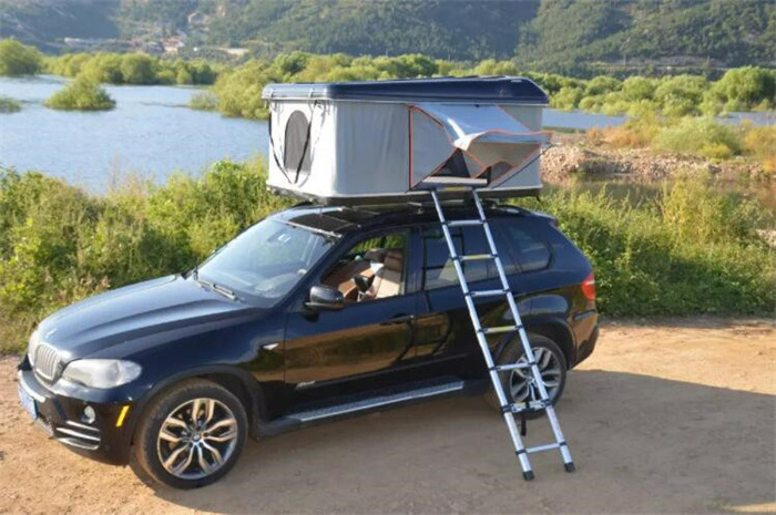 2 Person Solar Panel Rooftop Tent Car SUV Truck Hard Shell Roof Top Tent for Sale