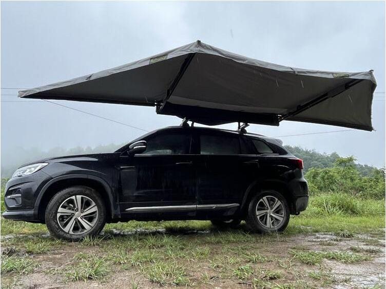 New Arrival 4x4 Camping Outdoor 4 Person Roof Top Tent Car Side Awning 180 Degree Awning Free Standing