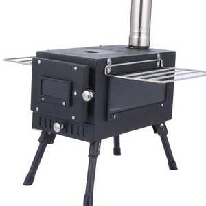 Durable Outdoor Picnic Portable Smokeless Wood Burning Camping Stove with Long Pipe