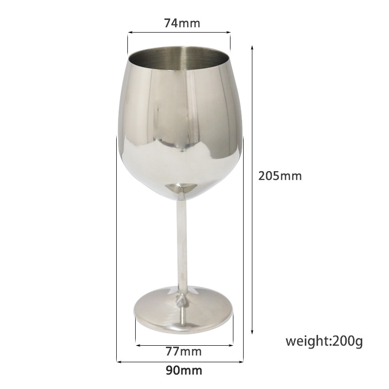 gold stainless steel red stemmed wine glass champagne goblet cup drinking cup