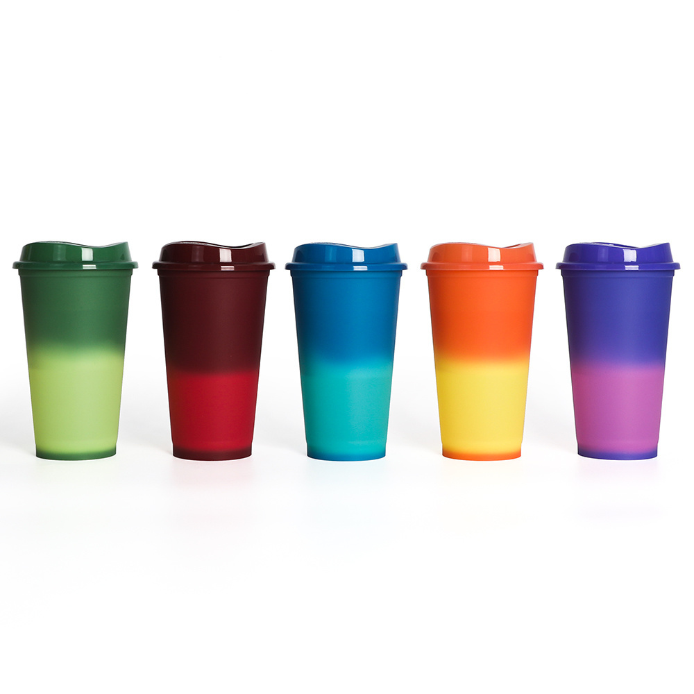 Eco plastic 16oz blank bulk wholesale reusable sublimation tumbler take away cup custom travel coffee mug