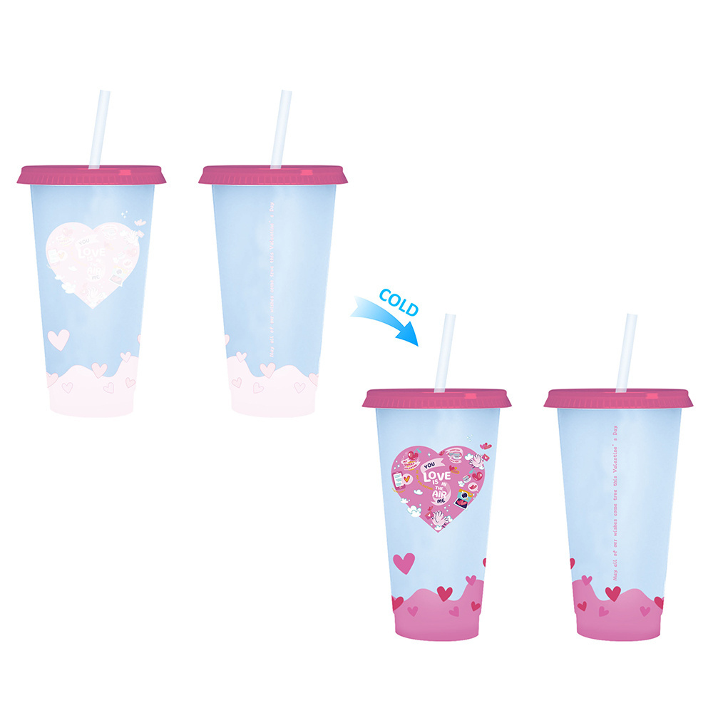 Valentines Day Item Gift Coffee 24Oz Venti Reusable Tumbler Plastic Cold Cups