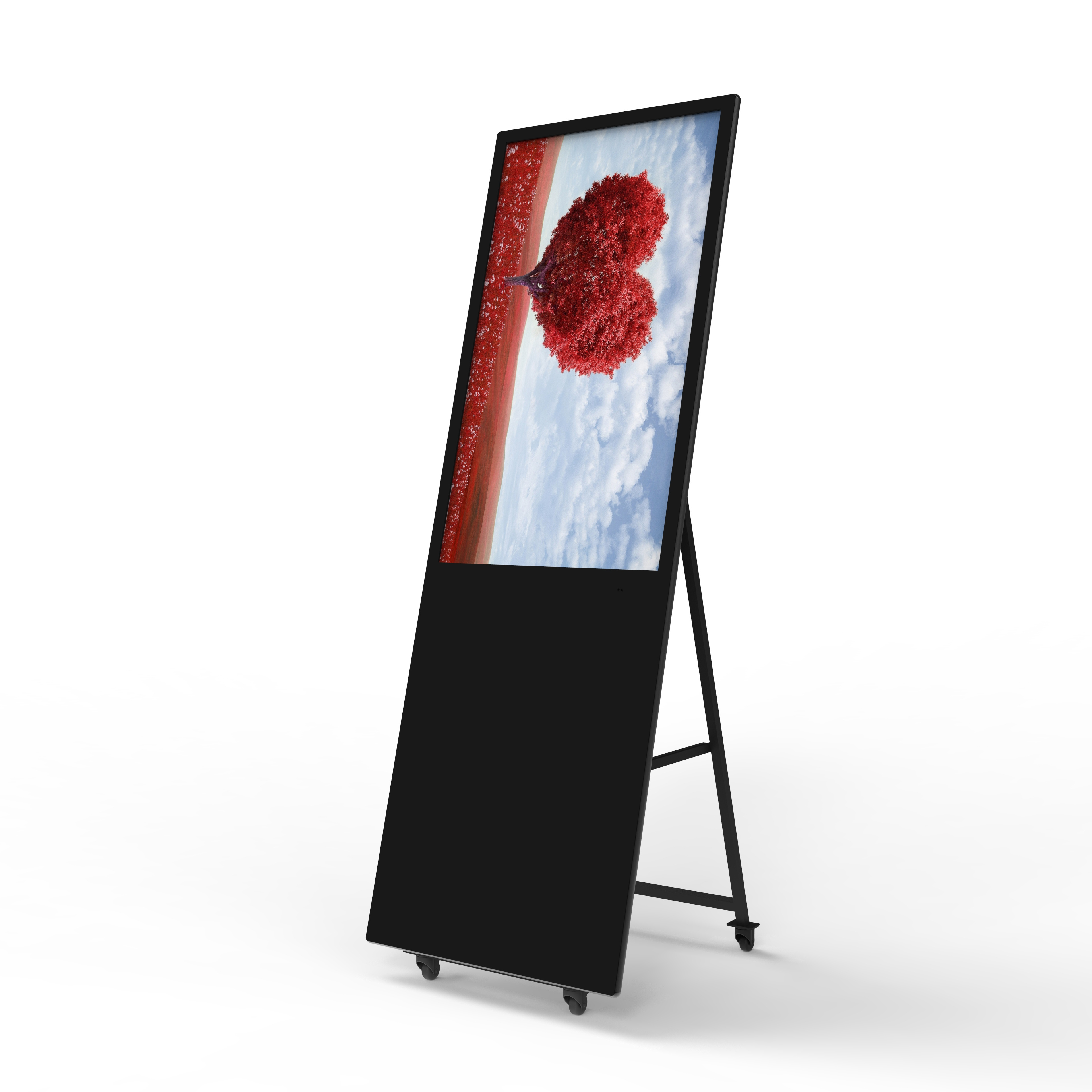 Portable Digital Poster Battery Powered Floor Standing Display Signage Ultra-slim Movable LCD digital signage and displays