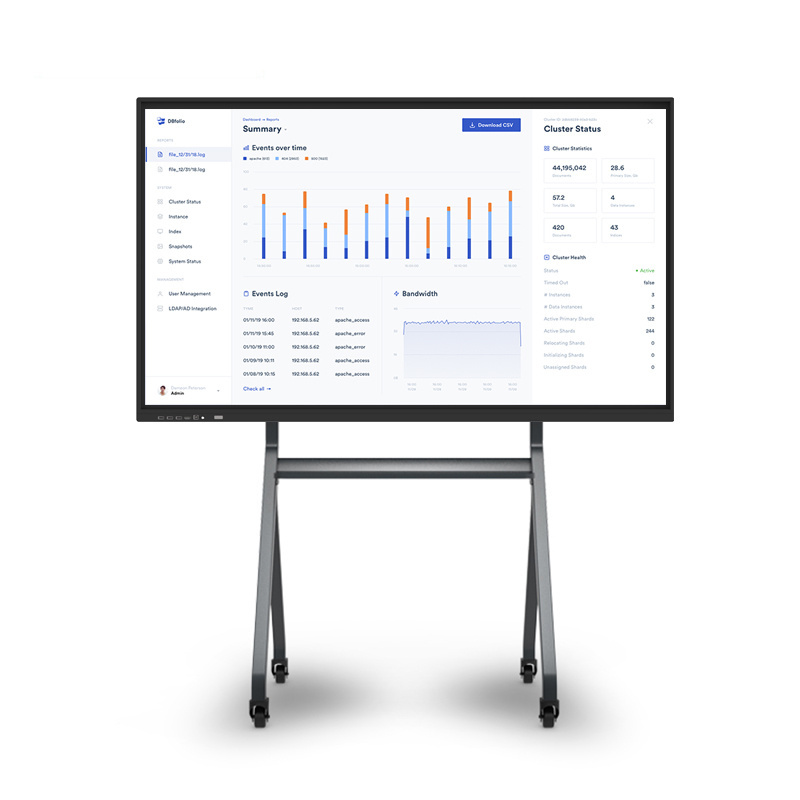 Mobile Stand 86 inch Classroom Touch Screen Smart Electronic School Board Education Digital Interactive Whiteboard