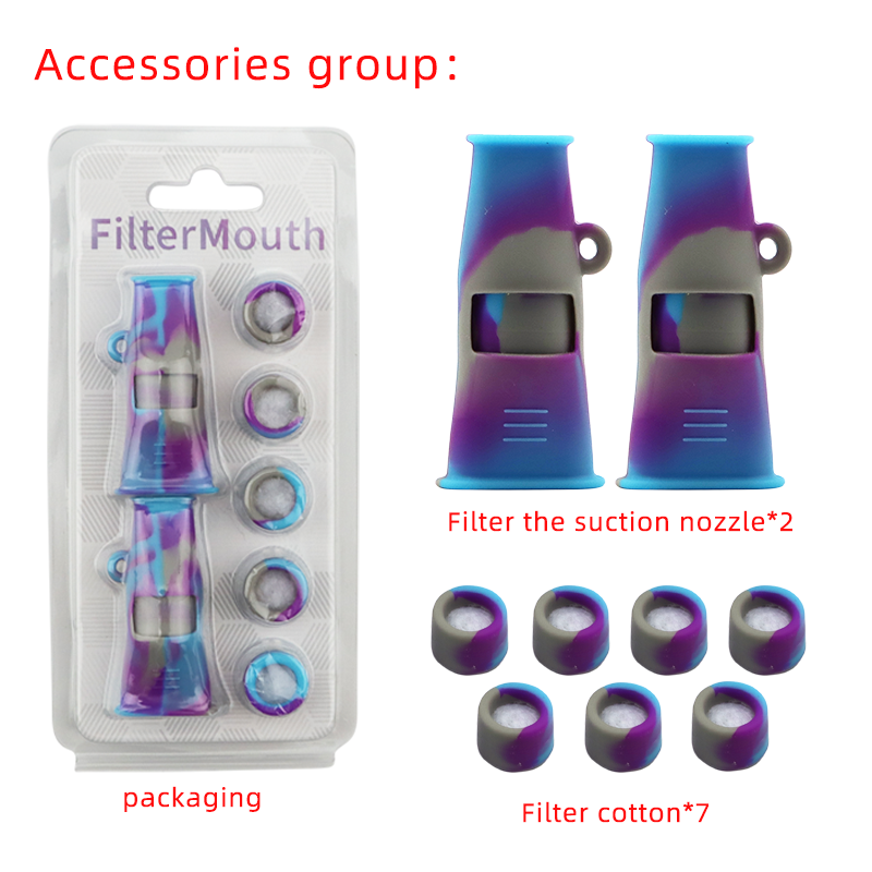 Smoking Mouthpiece Tobacco Filters Holder Silicone Smoking Pipe Custom Filters Tips for Cigarettes