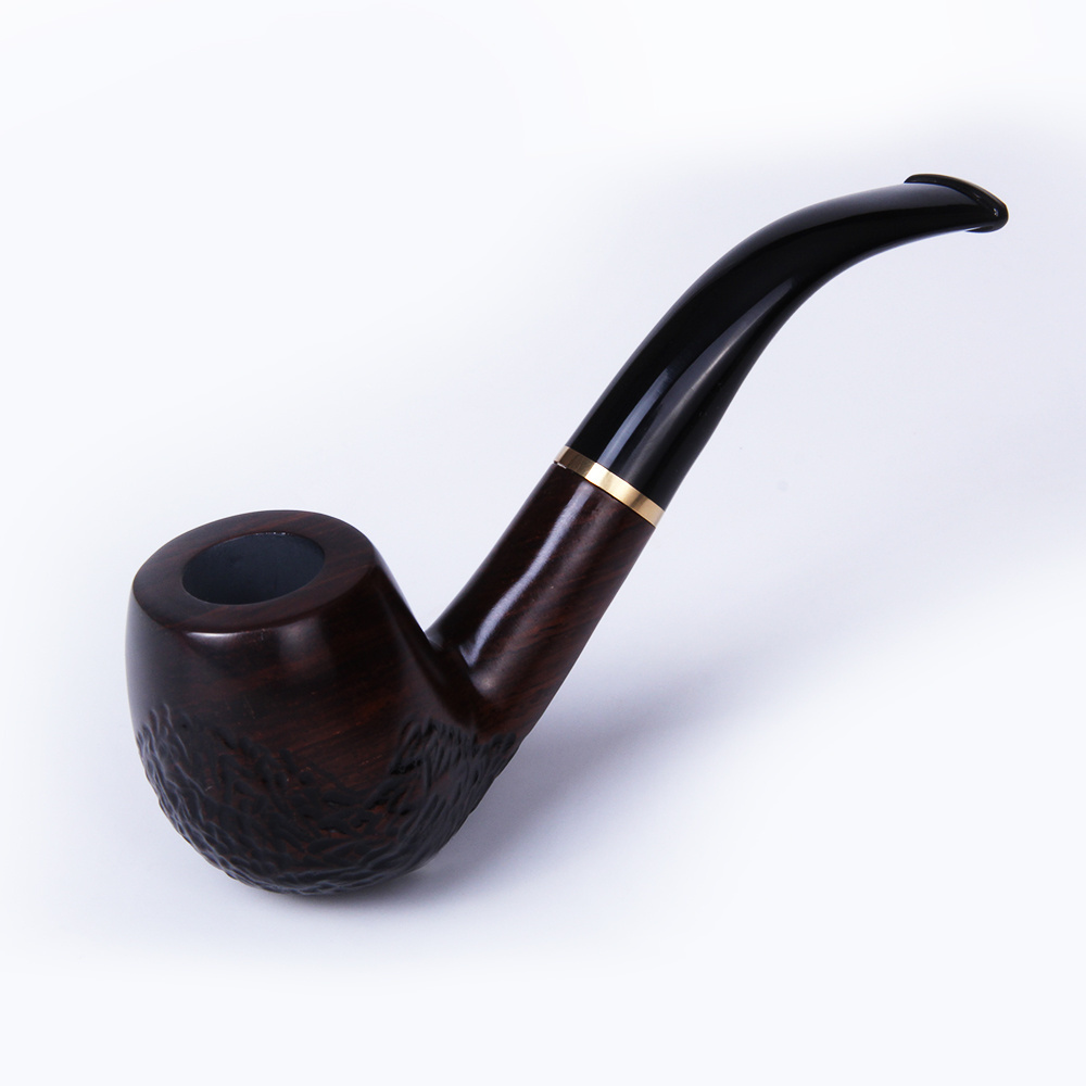 146mm Vintage Durable Resin Curved Tobacco Cigar Cigarette Pipes Smoking Pipe Black Gifts Smoking Accessories With Low Price