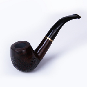 146mm Vintage Durable Resin Curved Tobacco Cigar Cigarette Pipes Smoking Pipe Black Gifts Smoking Accessories With Low Price