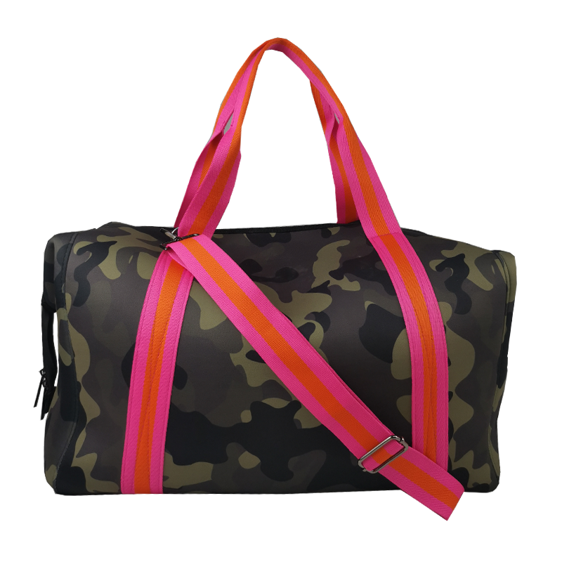 Wholesale Large Fashion Storage Organizer Foldable Luxury Travel Sublimation Sport Outdoor Womens Neoprene Camo Duffle Bag