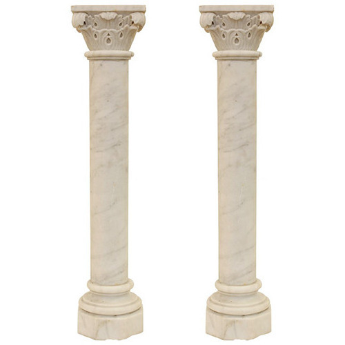 Outdoor Garden House Balcony Decorative Roman Square Greek Gate Lowes Building Pillar Design Indoor Round Marble Stone Column