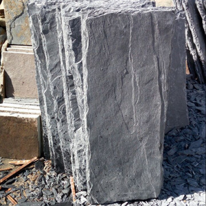 Outdoor Natural Black Grey Square Slate Garden Thin Slabs Stepping Stone for Park Garden Yard Lawn Pathway Footway