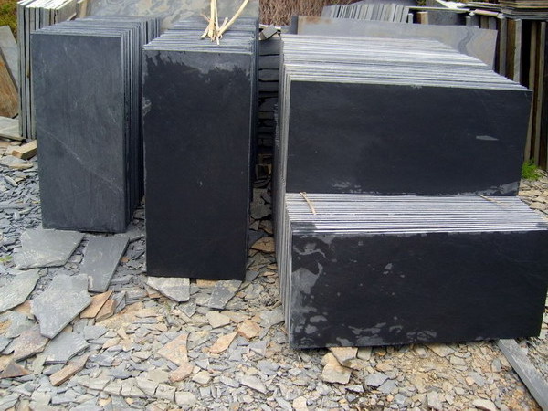 Outdoor Natural Black Grey Square Slate Garden Thin Slabs Stepping Stone for Park Garden Yard Lawn Pathway Footway