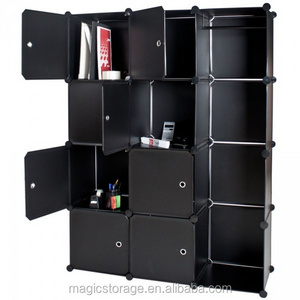 Fashionable DIY office 12 cubes plastic storage cabinet