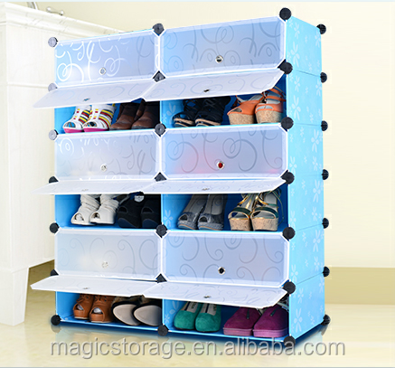 Cheap & Waterproof DIY Plastic Shoe Storage Cabinet shoe rack