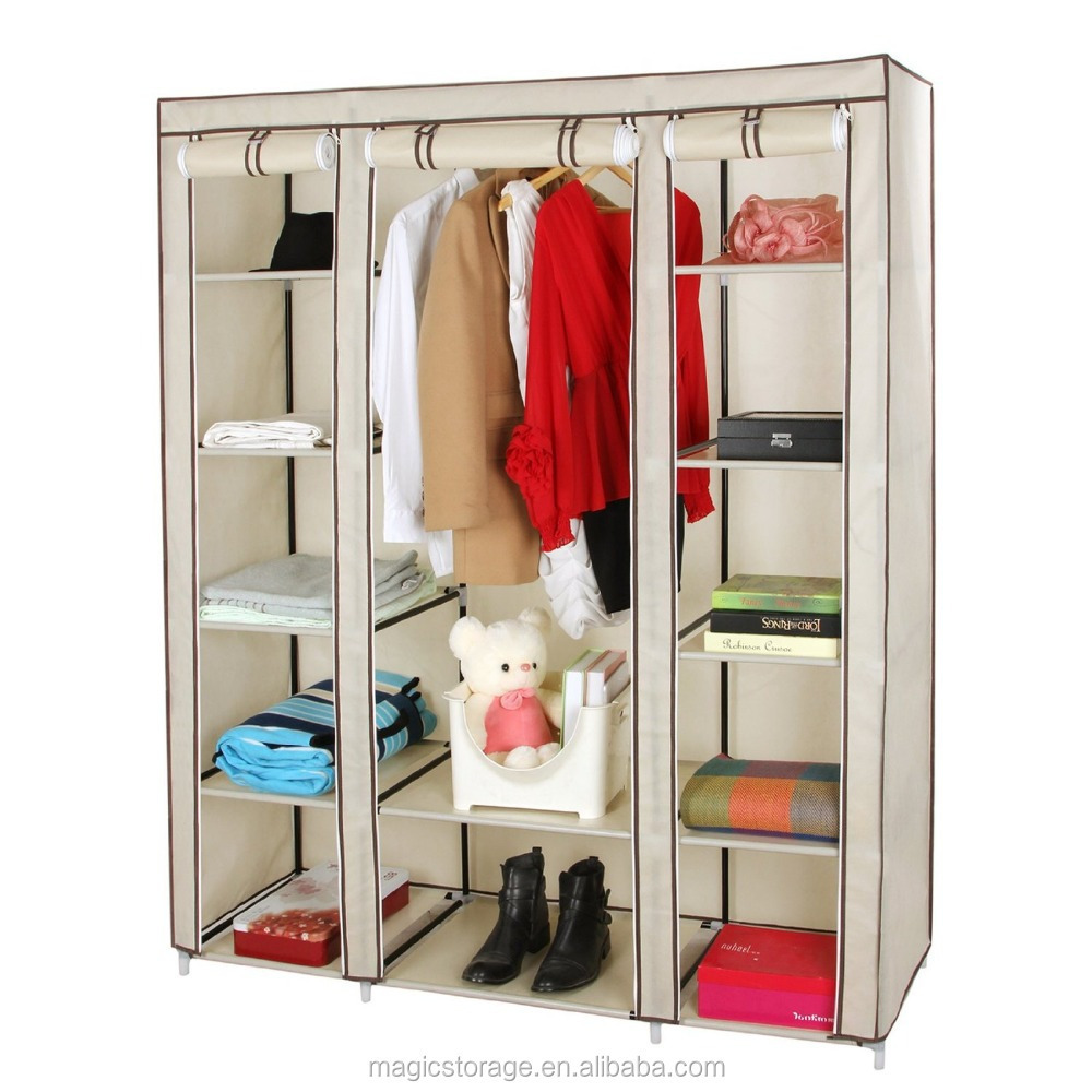 Living room furniture non woven fabric wardrobe design