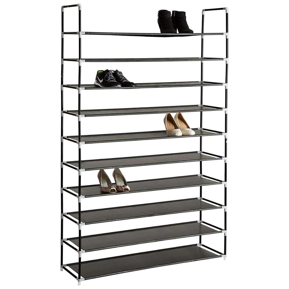 10 Tiers foldable shoe rack  with Non Woven Fabric