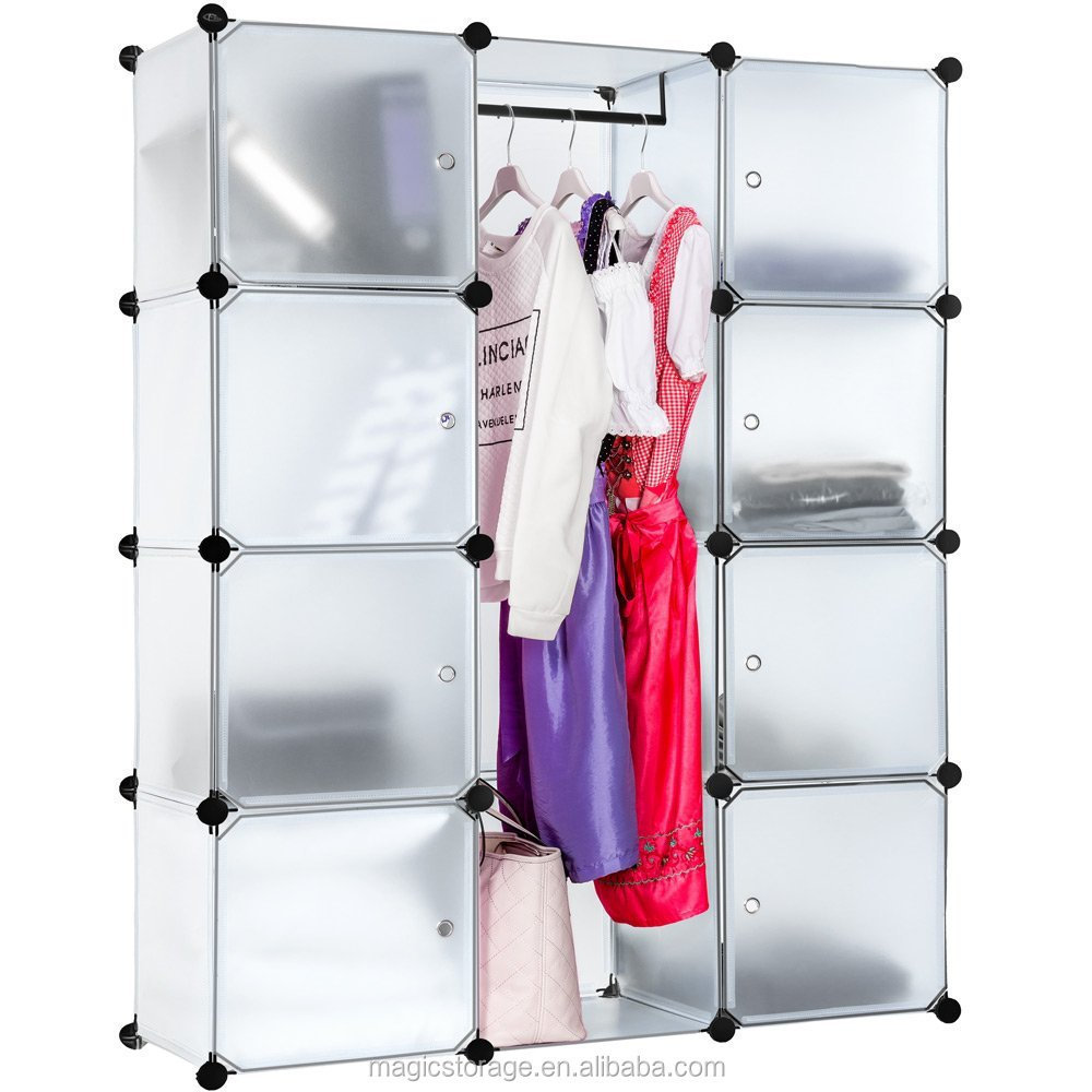 New style living room DIY plastic closet wardrobe plastic cabinet storage cubes