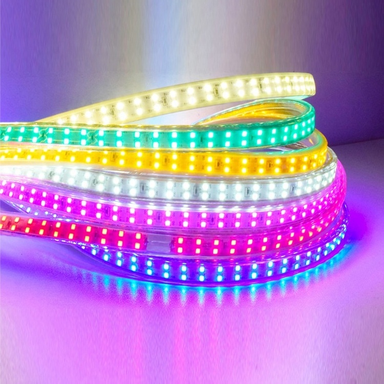 110V/220V Waterproof RGB LED Strip 5050 SMD LED Smart Strip Lights Remote Controlled LED Strip Lights Work with Remote