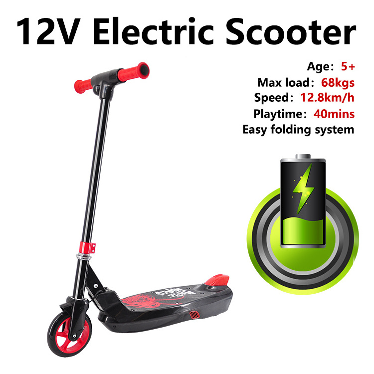 CE prove 12v lithium battery operated 2 two wheels kids mini foldable mobility scuter electric kick e scooter for big kids