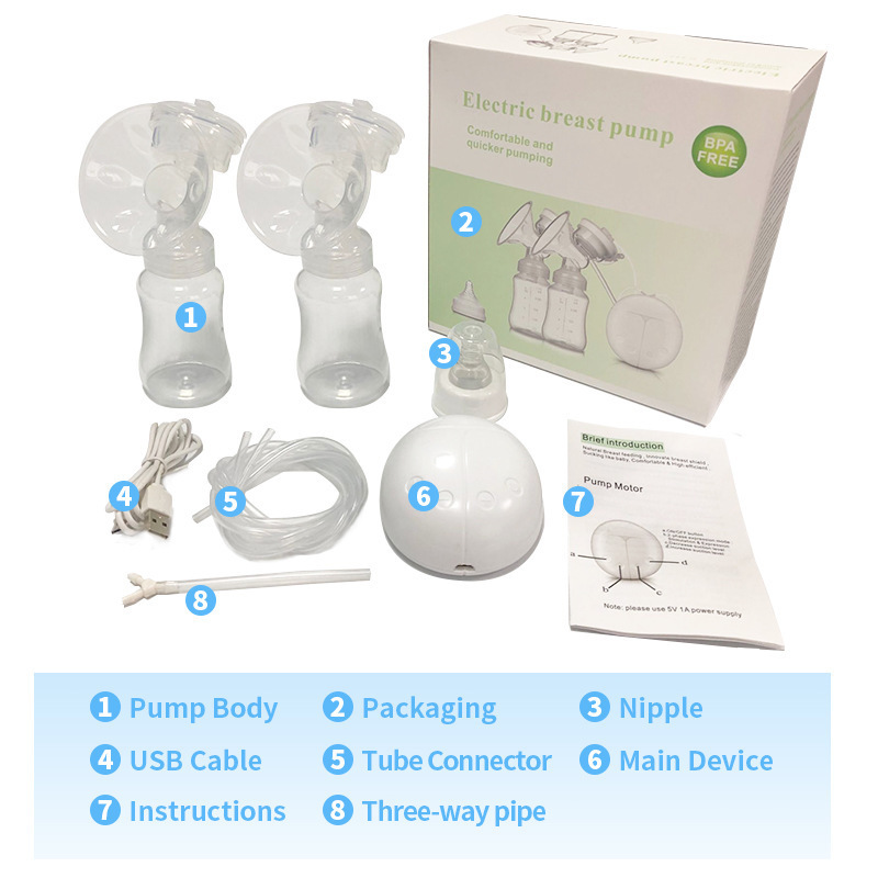 2023 new Electric Breast Pump  Silicone Breast Milk Collector New Cup Wearable Hands Free Breast Pump