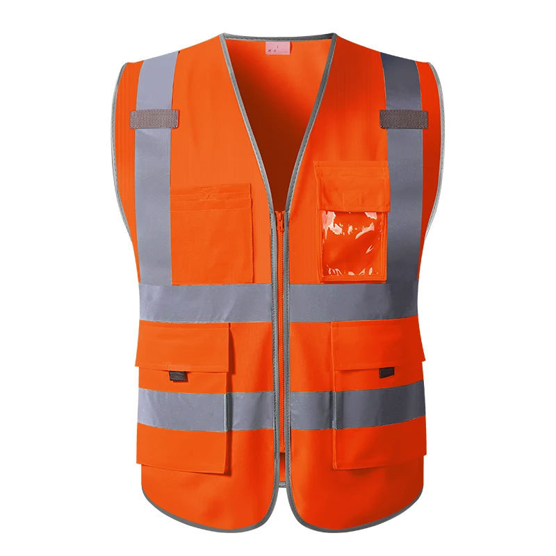 Premium Quality Men High Visibility Safety Vest  Quilted Insulated Reflective Work Vest