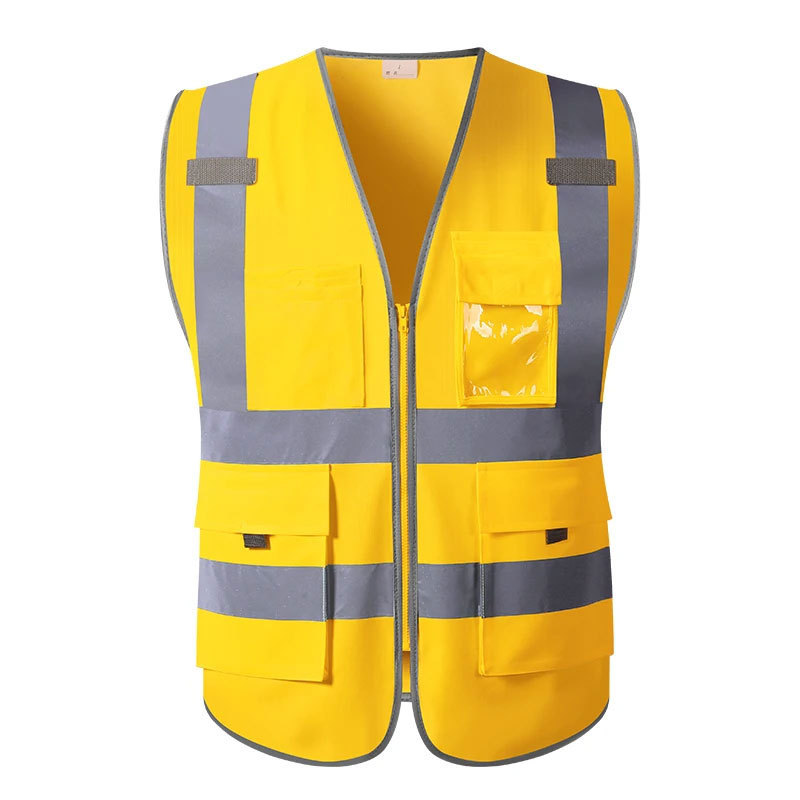 Premium Quality Men High Visibility Safety Vest  Quilted Insulated Reflective Work Vest