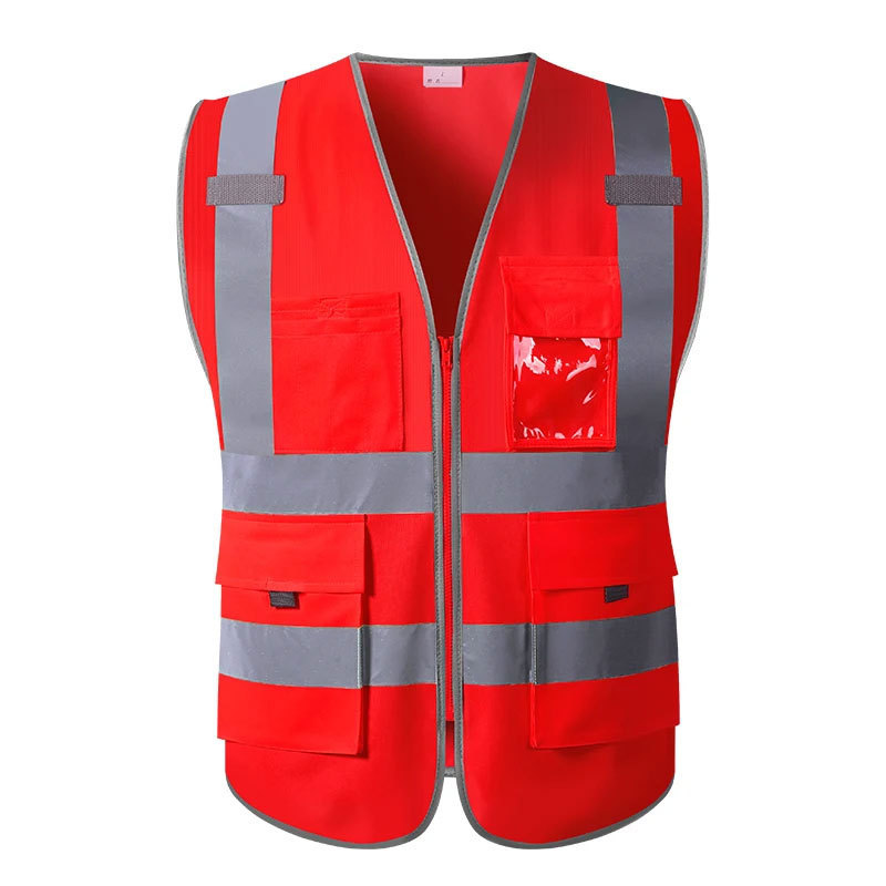 Premium Quality Men High Visibility Safety Vest  Quilted Insulated Reflective Work Vest