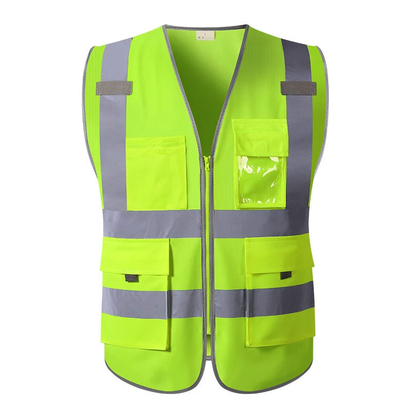 Premium Quality Men High Visibility Safety Vest  Quilted Insulated Reflective Work Vest