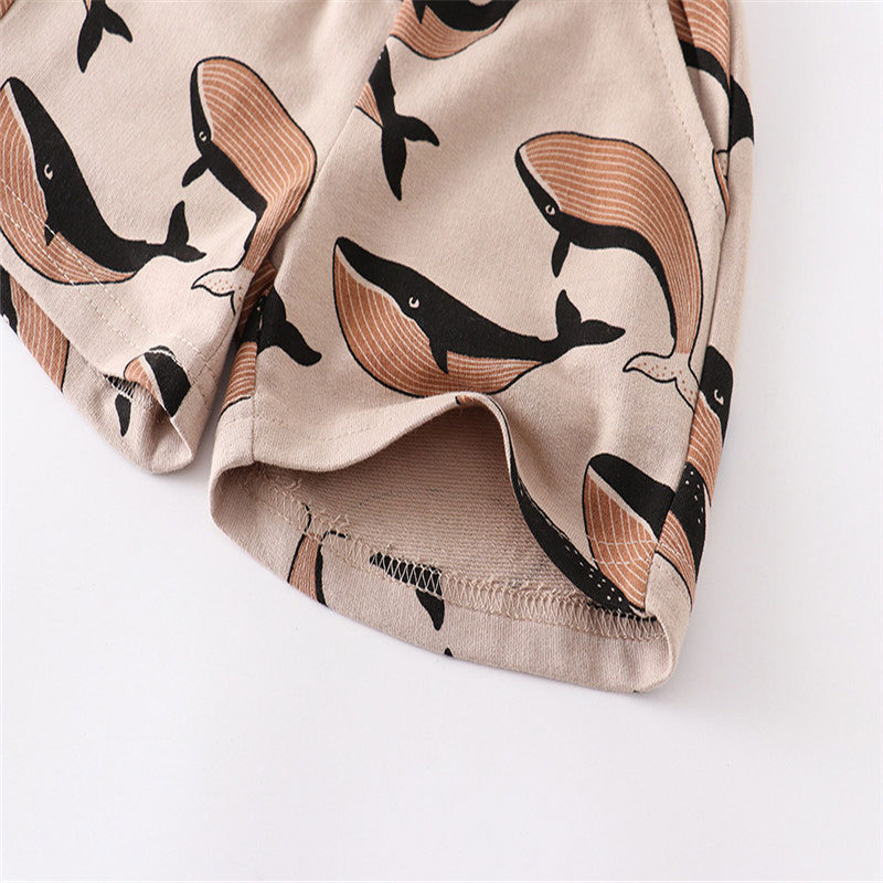 Summer Baby Shorts With Whale Print Hot Selling Short Pants Drawstring Hot  Trousers